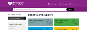 Benefits and support - Birmingham City Council
